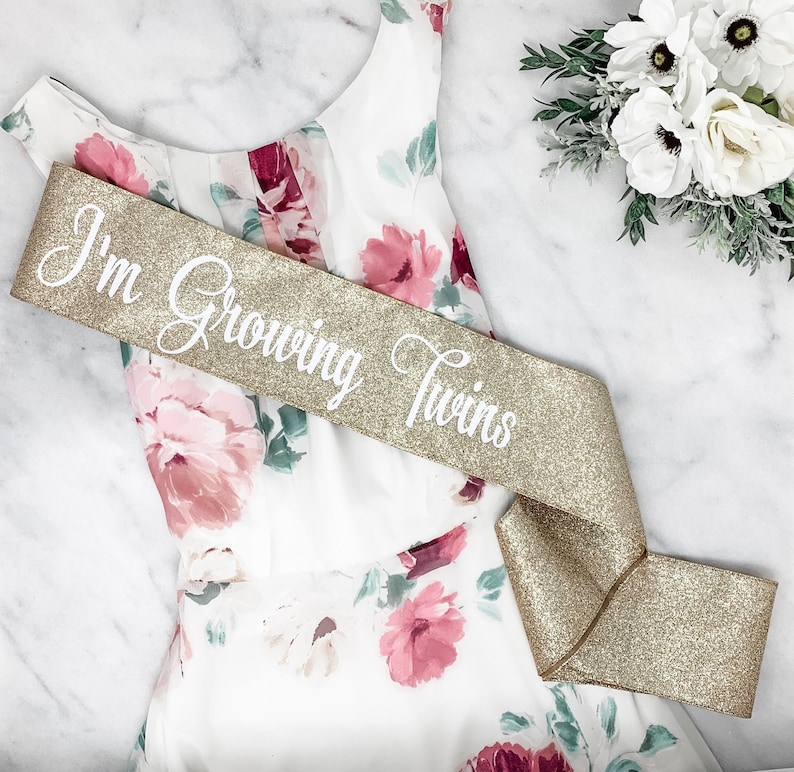 Glitter Mommy To Be Sash Rose Gold Glitter Sash Baby Shower Sash image 3