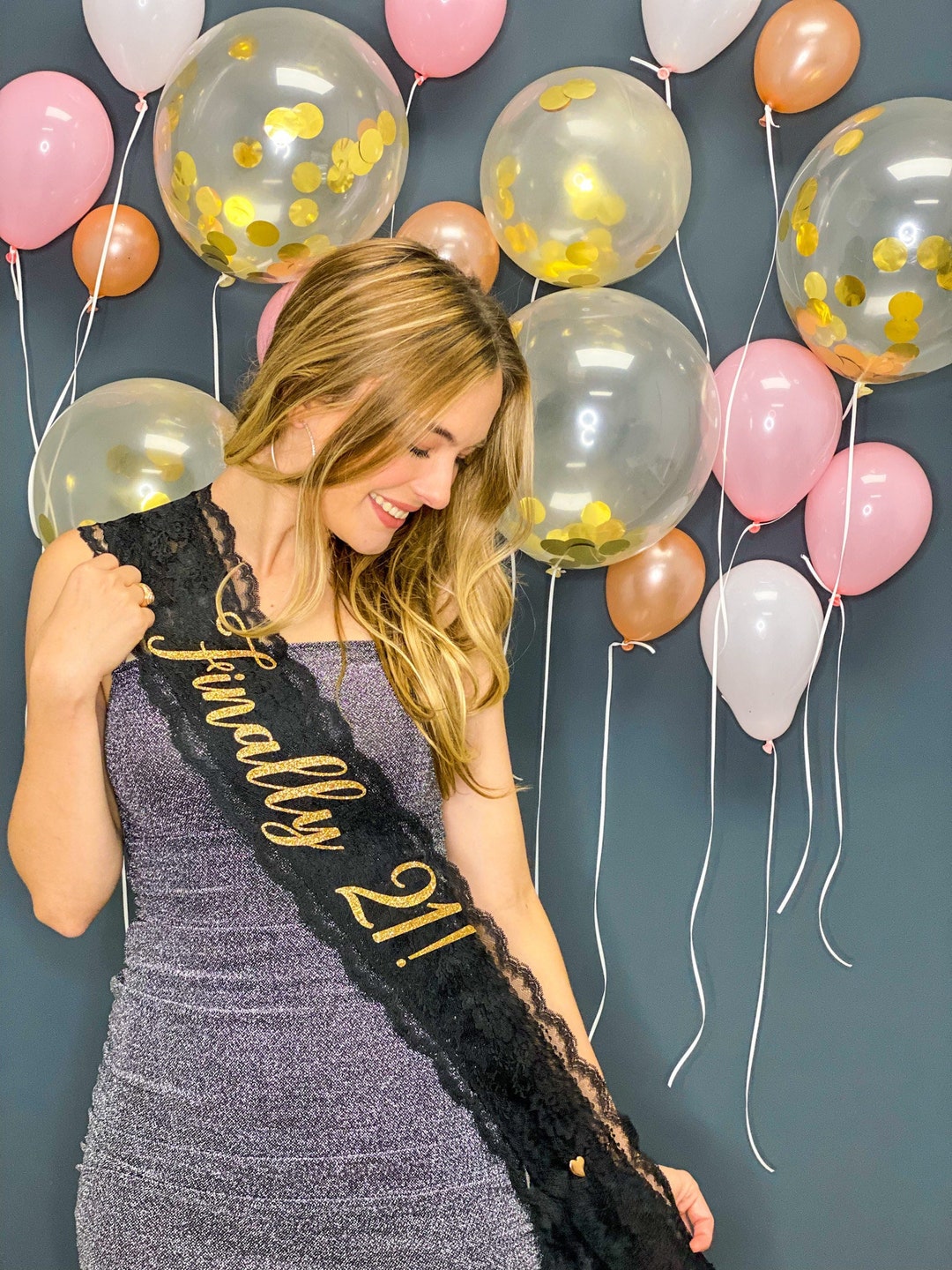 Birthday Sash Finally 21 Lace - Etsy