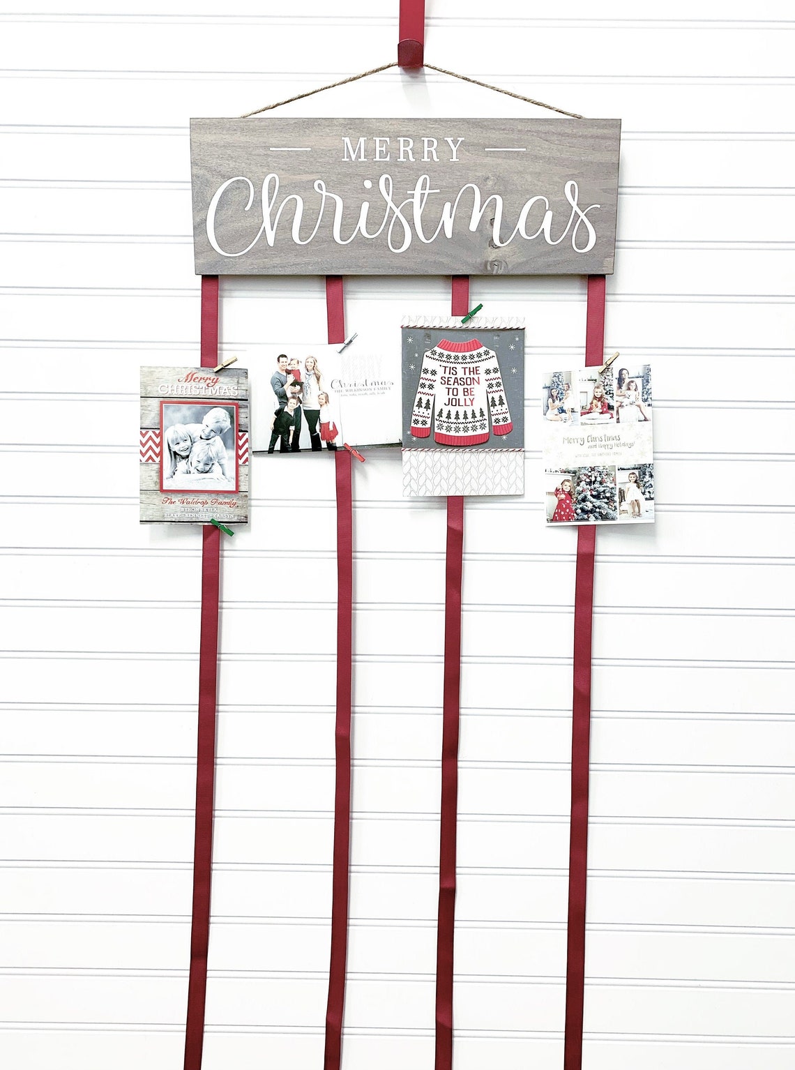 Merry Christmas Card Holder Christmas Card Display - Etsy UK