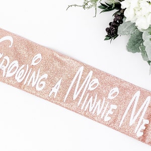rose gold mummy to be sash