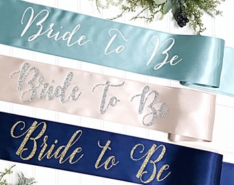 Satin Bachelorette Sash - Bride To Be - Bride To Be Sash - Bridal Shower Sash - Bachelorette Party - Gift for Bride