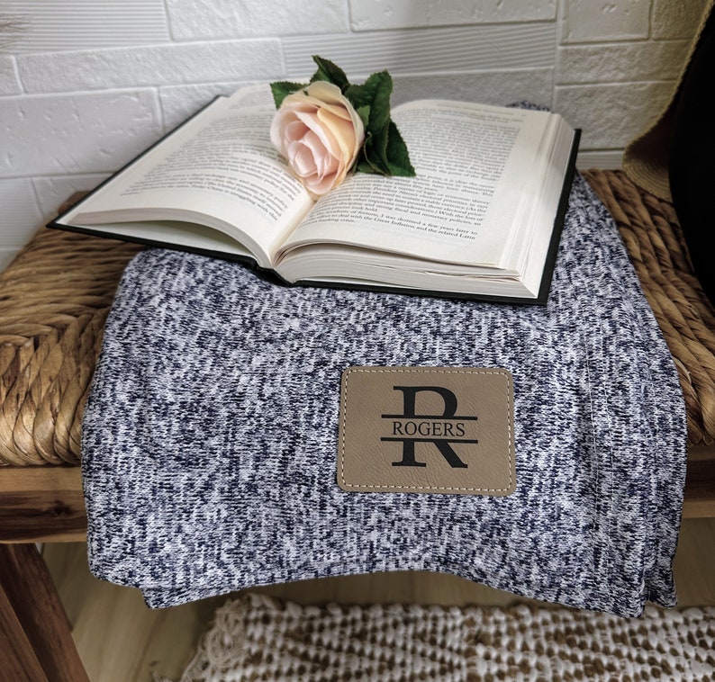 Sweater Fleece Personalized Blanket - Monogrammed Throw - Blanket with Name - Cotton Anniversary - Corporate Gift - Personalized Gift