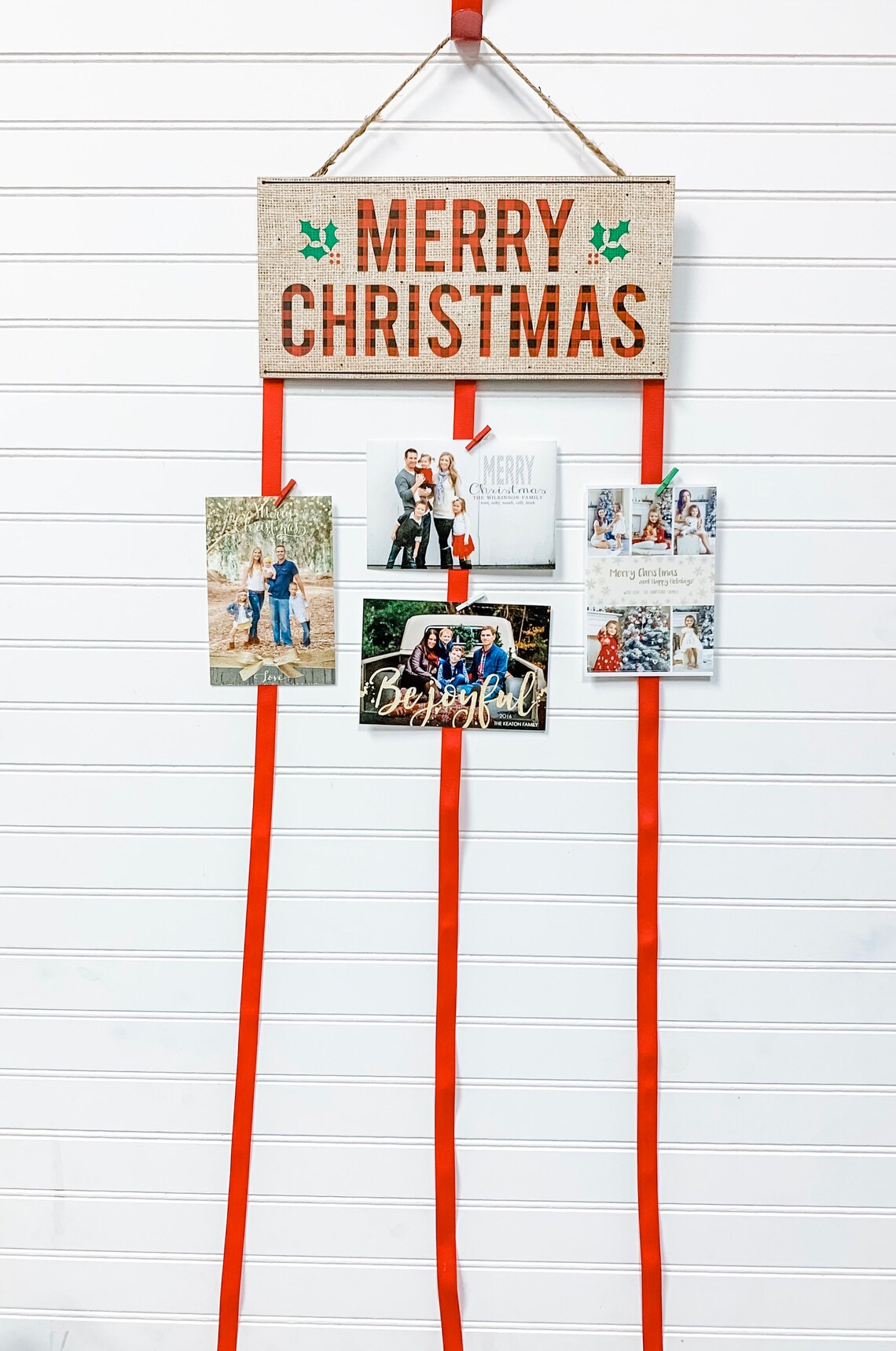 Holiday Card Display Christmas Card Holder Christmas Card Etsy