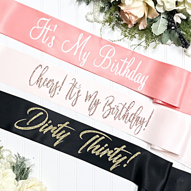 Satin Birthday Sash 85th Birthday 21st Birthday Birthday decor Birthday Girl image 3