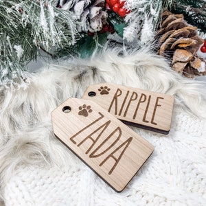 Christmas Stocking Tags - Stocking Name Tag - Personalized Stocking Tag - Wooden Christmas Tags - Personalized Tag - Wood Gift Tags