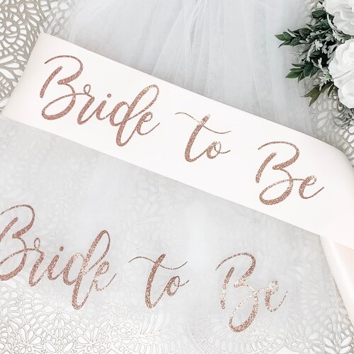Satin & Lace Bachelorette Sash and Veil Set Lace Bride to Be Etsy