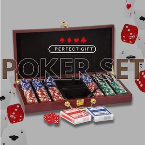 Custom Poker Set: Leather Case, Ceramic Chips, Corporate Gift