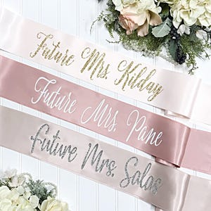 Personalized Bachelorette Sash  Satin