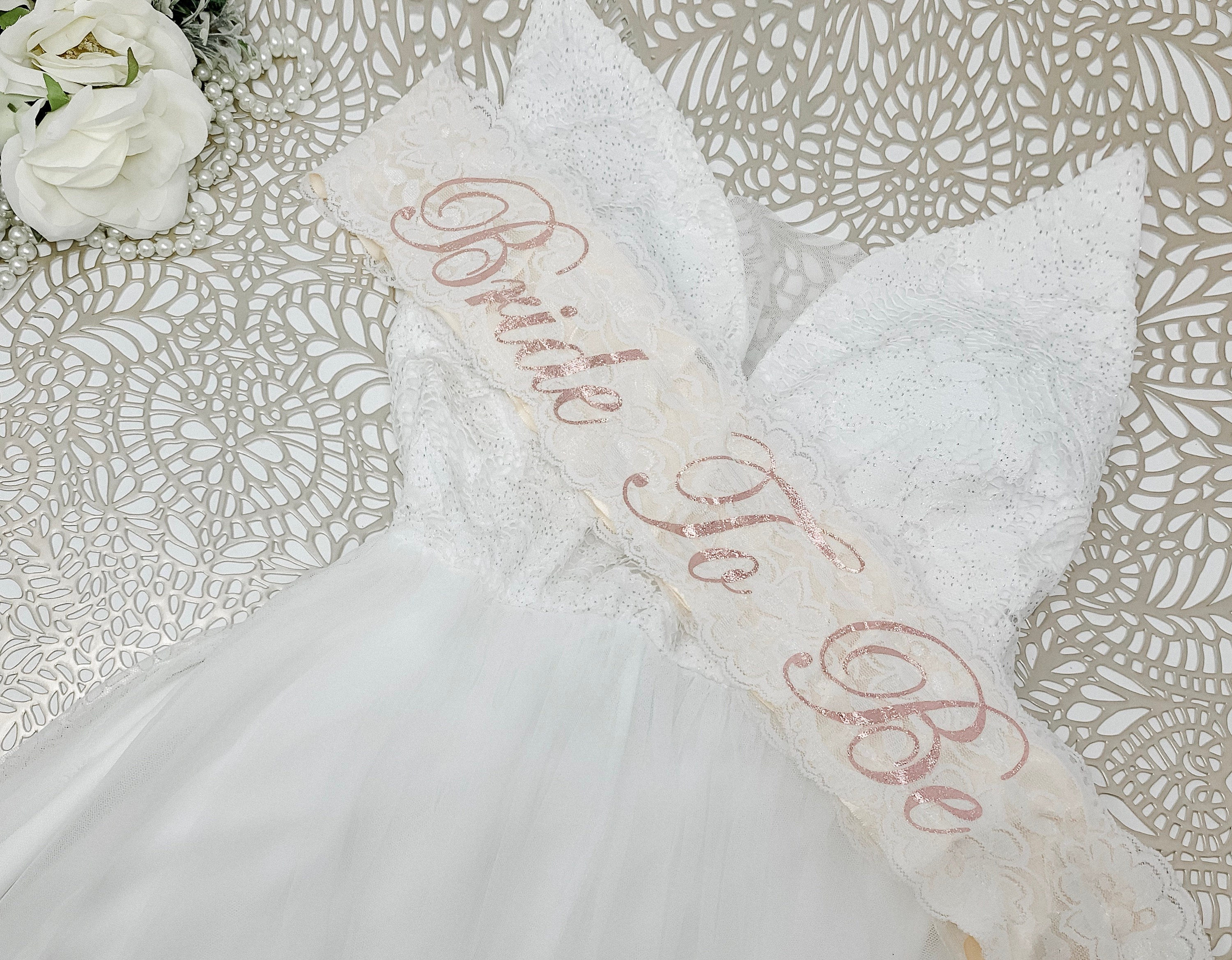 bride to be lace sash