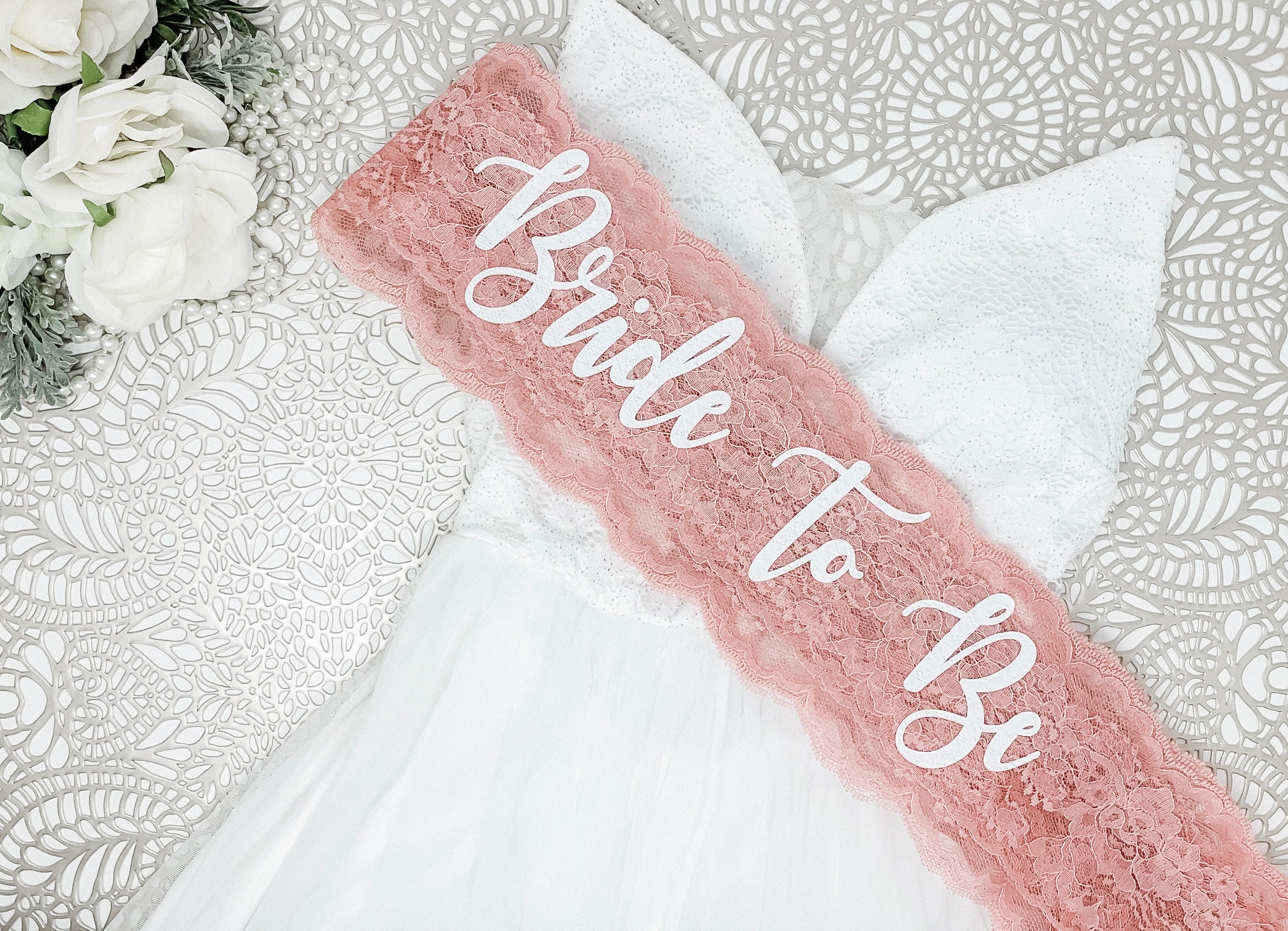 bride to be lace sash