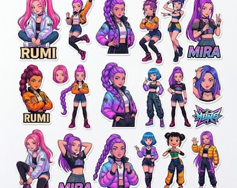 K-Pop-stickerbundel, verpakking van 100 | Esthetische Kpop-idoolstickers | Vinylstickers voor laptop, telefoon, dagboek