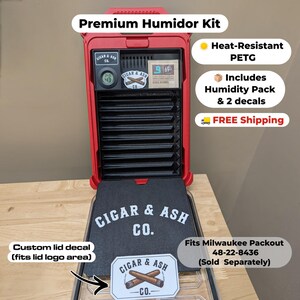 Inserto para humidor de puros para Milwaukee Packout 48-22-8436 - Organizador compacto de perfil bajo - Estuche de viaje para puros