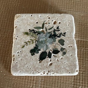 Ceramic tile coasters with cork base