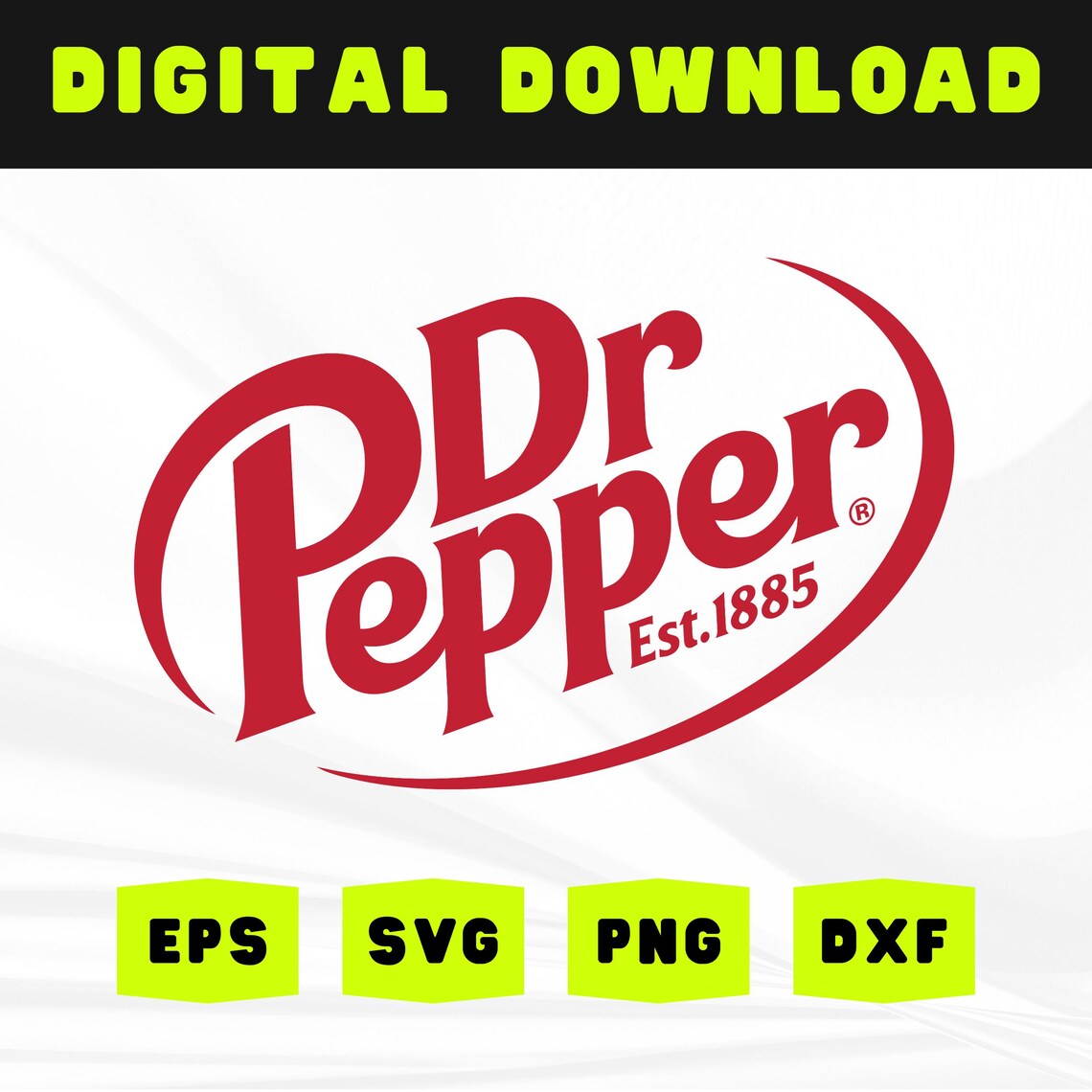 Red Peppers Script Dr Pepper Vintage Soda Logo Bundle SVG PNG | Retro Beverage Script ...