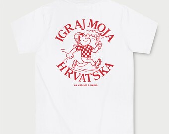 Croatia Football T-Shirt | Retro Croatian Soccer Fan Tee | Croatia Football Supporter Gift Hrvatska