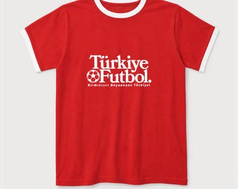 Turkey Football T-Shirt | Retro Türkiye Soccer Fan Tee Red | Turkish Football Supporter Gift
