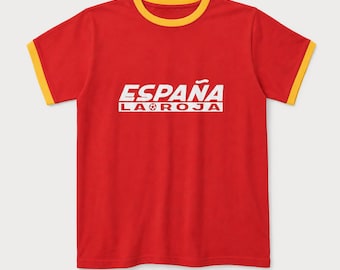 Spain Football T-Shirt | Retro España Soccer Fan Tee Red | Spanish Football Supporter Gift