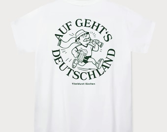 Germany Football T-Shirt | Retro German Soccer Fan Tee Auf Gehts | Funny Germany Football Cheer Gift