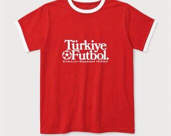 Turkey Football T-Shirt | Retro Türkiye Soccer Fan Tee Red | Turkish Football Supporter Gift