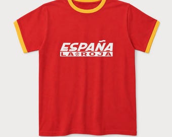 Spain Football T-Shirt | Retro España Soccer Fan Tee Red | Spanish Football Supporter Gift
