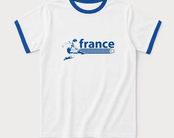 France Football T-Shirt | Retro French Soccer Fan Tee | Vintage France Football Supporter Gift