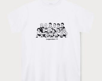 Germany Football Legends T-Shirt | Retro German Soccer Fan Tee | Vintage Football Supporter Gift