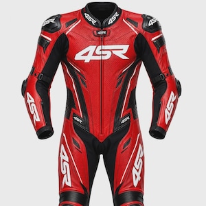 4SR One Piece Leather Motorcycle Racing Suit | CE Armor Biker Gear