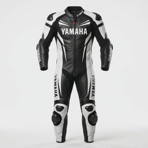 Yamaha Motorbike Racing Suit Men's: Biker Motorcycle Leather Custom Suit