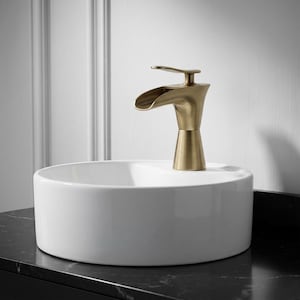 Waterfall Bathroom Faucet Brass | Modern Vessel Sink Mixer Tap | Single Handle Vanity Faucet Antique Brass Black Chrome Gold Polish