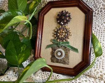 Framed topiary collage