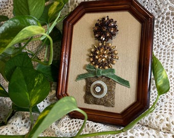 Copper and gold framed Topiary
