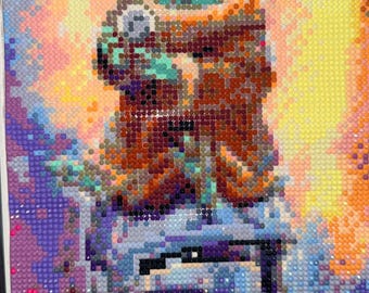 Baby Yoda vervollständigt Diamantkunst
