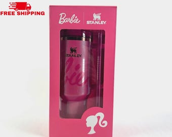 Vaso térmico Stanley x Barbie Icon Superstar de 1,18 litros (40 oz), 100% auténtico, edición limitada rosa, tecnología FlowState, incluye caja, regalo para ella.