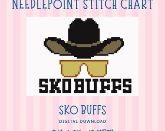 Sko Buffs Cowboy Hat Needlepoint Pattern (Digital Download)