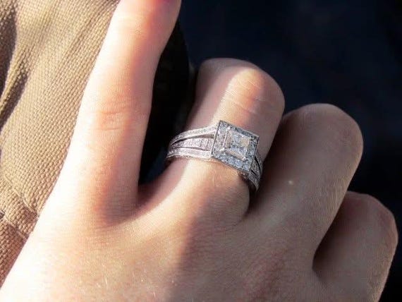 Princess cut diamond ring