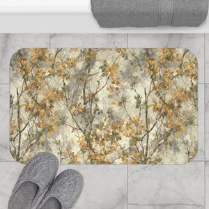 Bath Mat, Unique Cute Bathroom Rug Mat, Colorful Shower Bathmat, Boujie Camo Bathroom Accessories, Hunting Season Decor