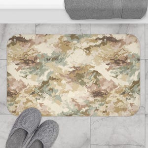 Tappetino da bagno, tappeto da bagno unico e carino, tappetino da doccia colorato, accessori da bagno Boujie Camo, decorazioni per la stagione di caccia