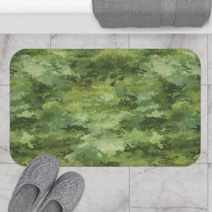 Tappetino da bagno, tappeto da bagno unico e carino, tappetino da doccia colorato, accessori da bagno Boujie Camo, decorazioni per la stagione di caccia