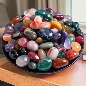 72 natuurlijke getrommelde kristallen stenen gepolijste helende edelstenen gemengde kristallen set voor decor planten aquarium ambachten 1-1,5 cm