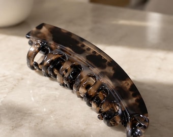 Lot de 3 pinces à cheveux banane, accessoires pour cheveux femme, grande pince pour cheveux épais, pince à cheveux pour tous les jours, pinces à cheveux noires, marron et grises