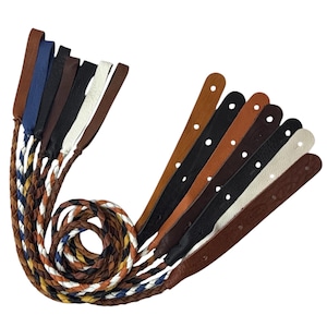 Mandolin/Ukulele Round Braided Leather Strap Handmade by Native Americans for Musicians