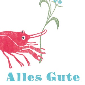 Klappkarte "Alles Gute" Vergißmeinicht