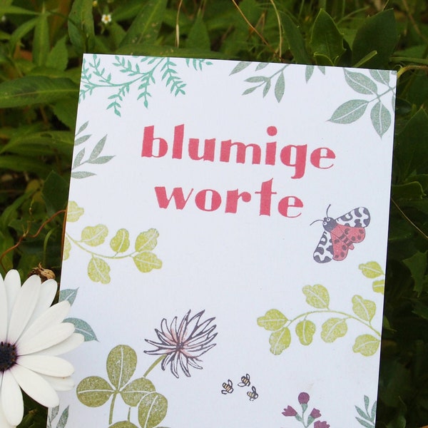 Postkarte "Blumige Worte"