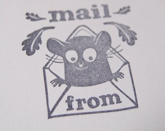 Stamp "mail from" mouse stamp envelope
