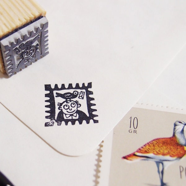 Stempel Briefmarke "Kommt ein Vogel.."