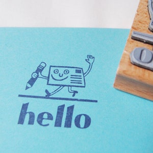 Stempel "hello" Post