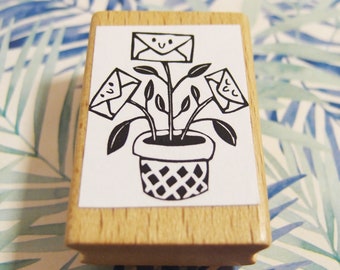 letter plant stamp snailmail