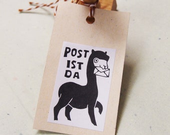 Stamp "you got mail" alpaca stamp mail