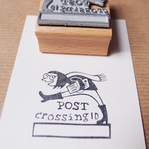 Stempel "Postcrossing" Frau