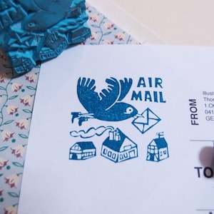 Sello "Airmail" Vuelo de aves